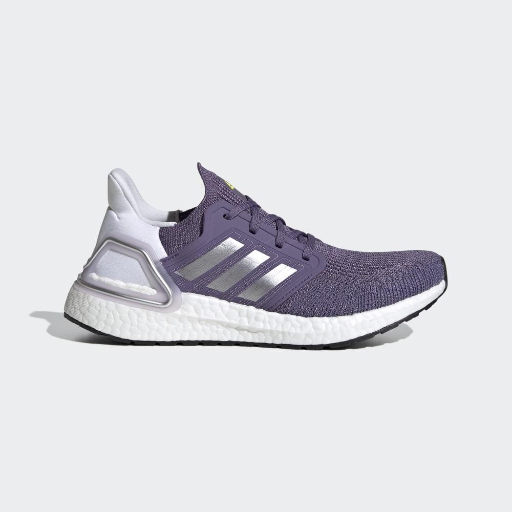 Adidas Women's Ultraboost 20 Running Shoes Purple/Silver Metal/White Ireland EG0718